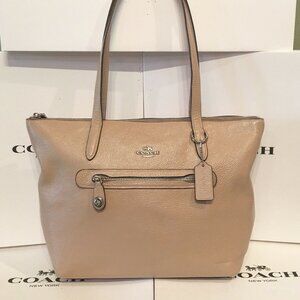 Euc Coach Taylor Tan Leather Shoulder Bag Purse